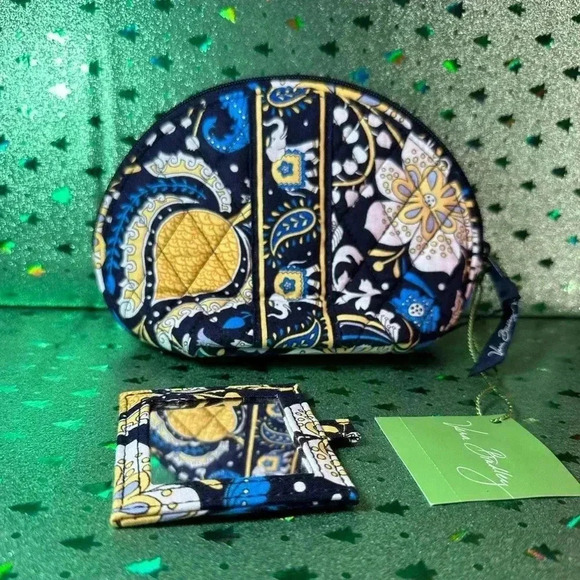 Vera Bradley Mirror Cosmetic in Ellie Blue 2012 Elephant Pattern NWT - Picture 4 of 6